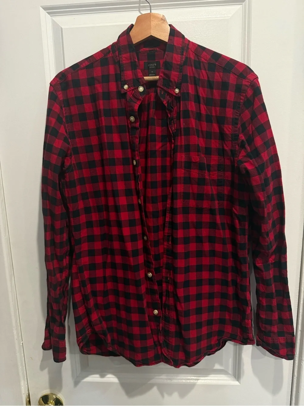 J. Crew Red and Black Buffalo Plaid Button-Down Shirt